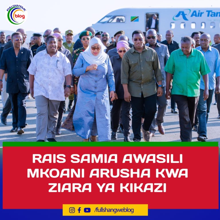 RAIS SAMIA AWASILI MKOANI ARUSHA KWA ZIARA YA KIKAZI