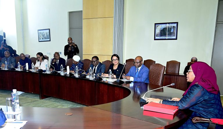 RAIS SAMIA AKUTANA NA WAJUMBE WA TUME YA MIPANGO