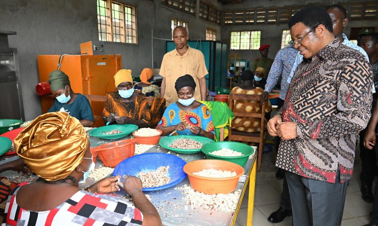 WAZIRI MKUU ATEMBELEA KIWANDA CHA KUBANGUA KOROSHO NAUNAMBE KILICHOPO RUANGWA