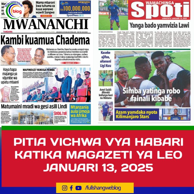 PITIA VICHWA VYA HABARI KATIKA MAGAZETI YA LEO JANUARI 13, 2025
