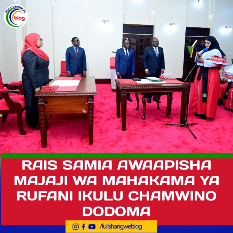 RAIS SAMIA AWAAPISHA MAJAJI WA MAHAKAMA YA RUFANI IKULU CHAMWINO DODOMA
