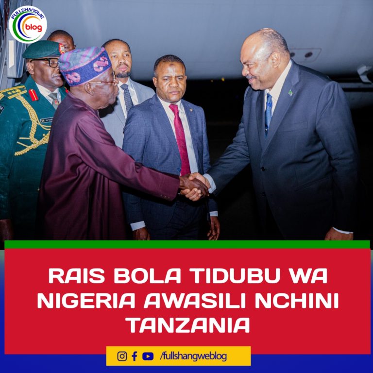 RAIS BOLA TIDUBU WA NIGERIA AWASILI NCHINI TANZANIA