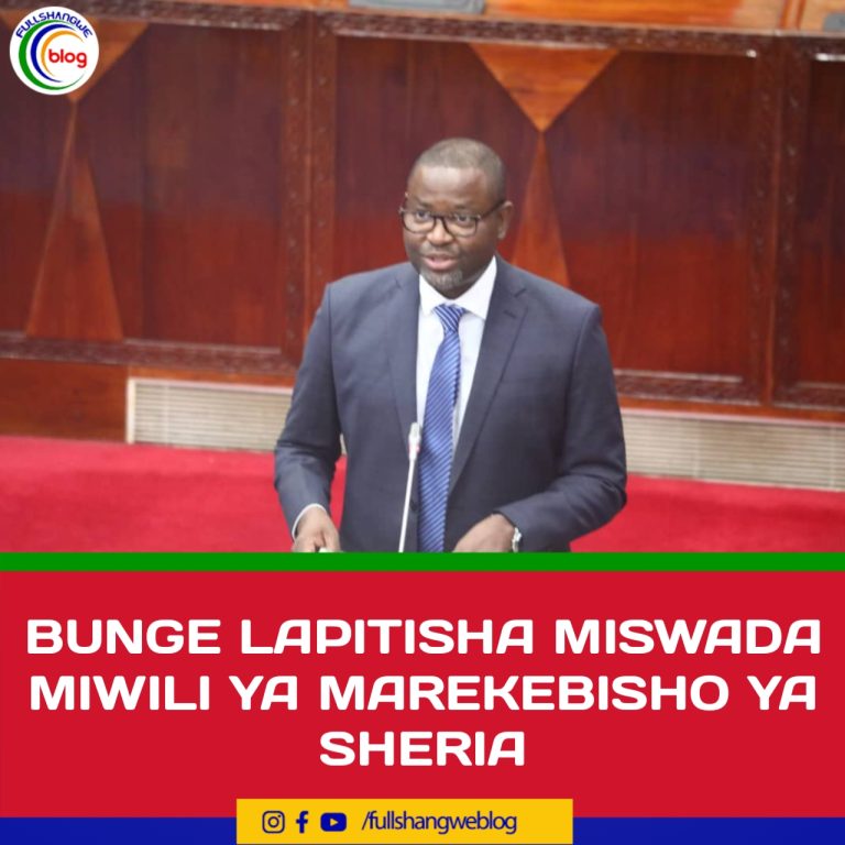 BUNGE LAPITISHA MISWADA MIWILI YA MAREKEBISHO YA SHERIA