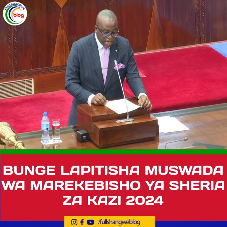 BUNGE LAPITISHA MUSWADA WA MAREKEBISHO YA SHERIA ZA KAZI 2024