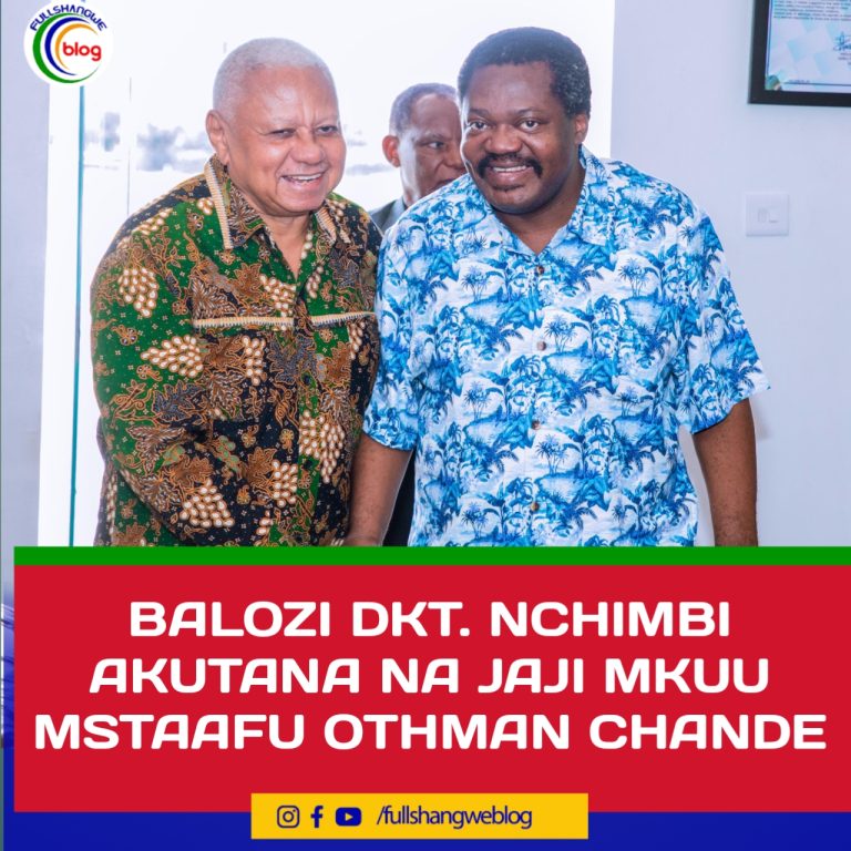 BALOZI DKT. NCHIMBI AKUTANA NA JAJI MKUU MSTAAFU OTHMAN CHANDE