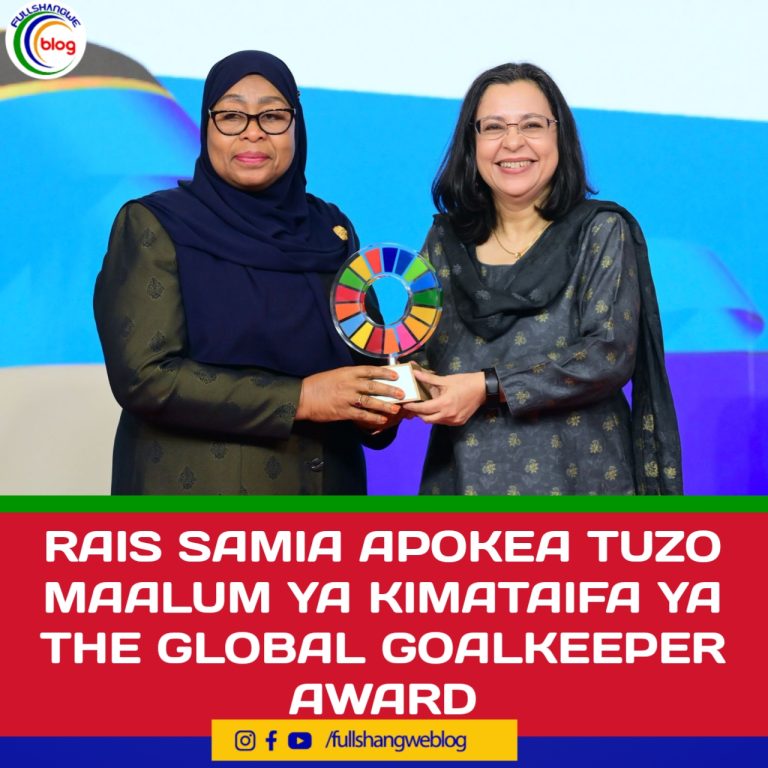 RAIS SAMIA APOKEA TUZO MAALUM YA KIMATAIFA YA THE GLOBAL GOALKEEPER AWARD