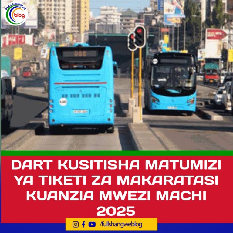 DART KUSITISHA MATUMIZI YA TIKETI ZA  MAKARATASI KUANZIA MWEZI MACHI 2025