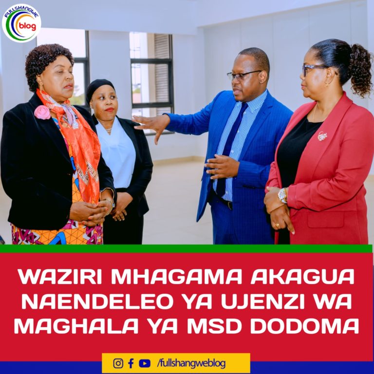WAZIRI MHAGAMA AKAGUA NAENDELEO YA UJENZI WA MAGHALA YA MSD DODOMA
