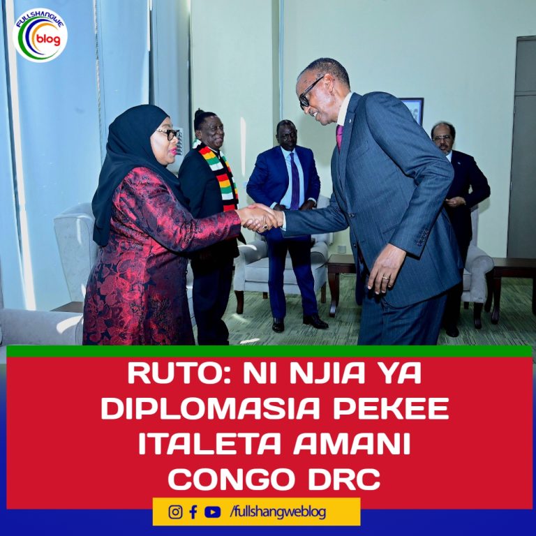 RUTO: NI NJIA YA DIPLOMASIA PEKEE ITALETA AMANI CONGO DRC
