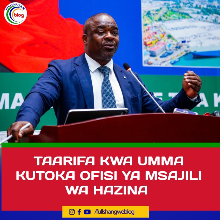 TAARIFA KWA UMMA KUTOKA OFISI YA MSAJILI WA HAZINA