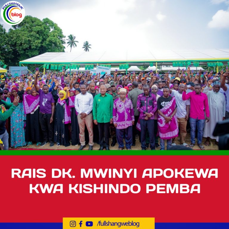 RAIS DK. MWINYI APOKEWA KWA KISHINDO PEMBA