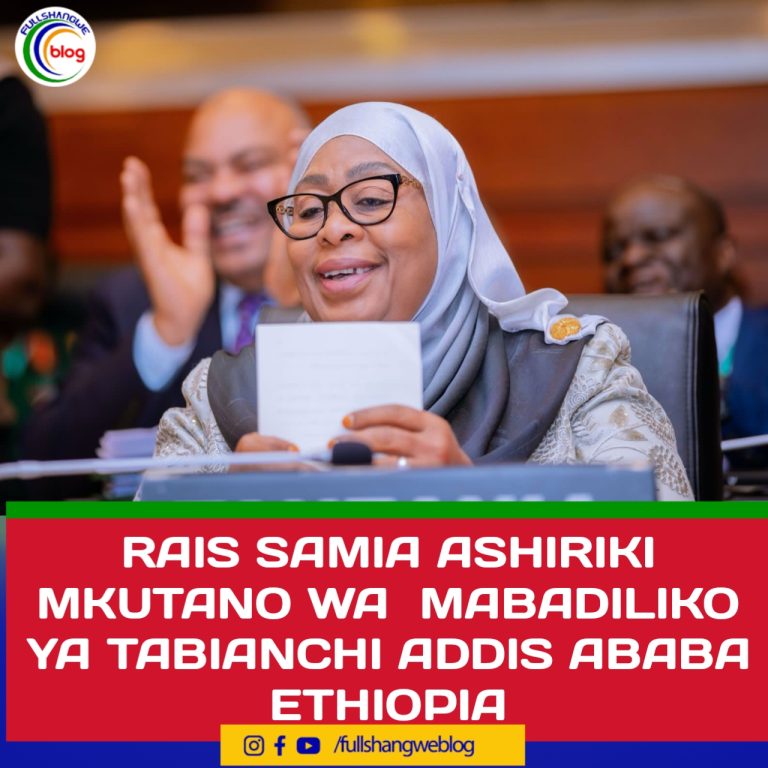 RAIS SAMIA ASHIRIKI MKUTANO WA  MABADILIKO YA TABIANCHI ADDIS ABABA ETHIOPIA