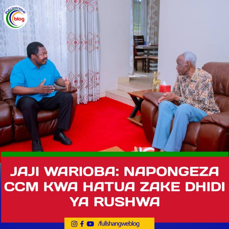 JAJI WARIOBA: NAPONGEZA CCM KWA HATUA ZAKE DHIDI YA RUSHWA