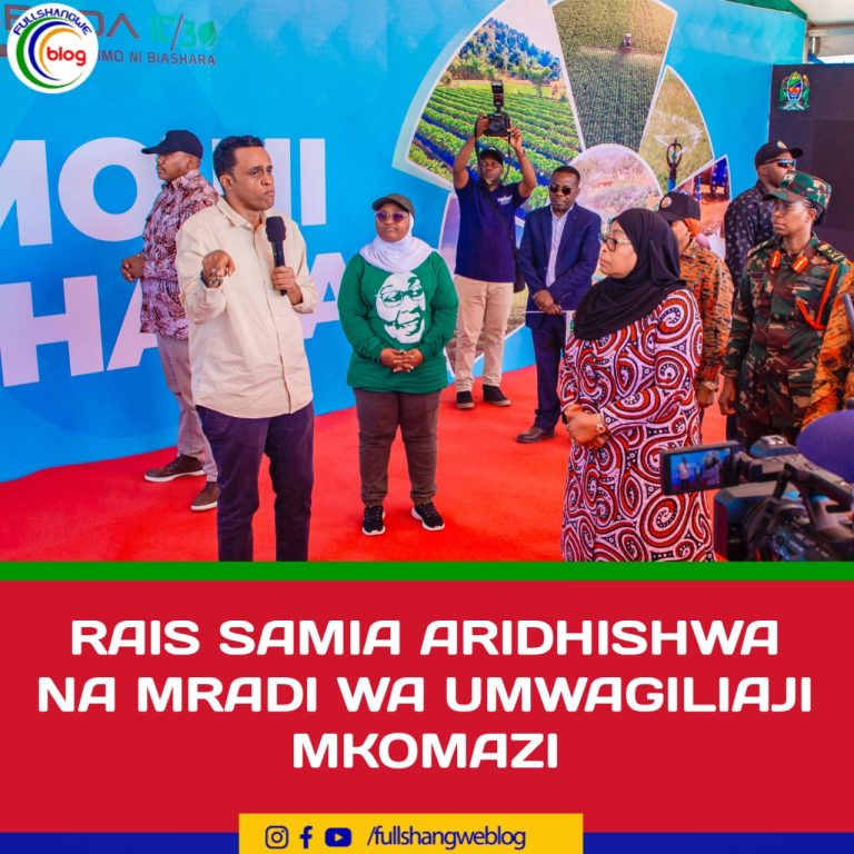 RAIS SAMIA ARIDHISHWA NA MRADI WA UMWAGILIAJI MKOMAZI