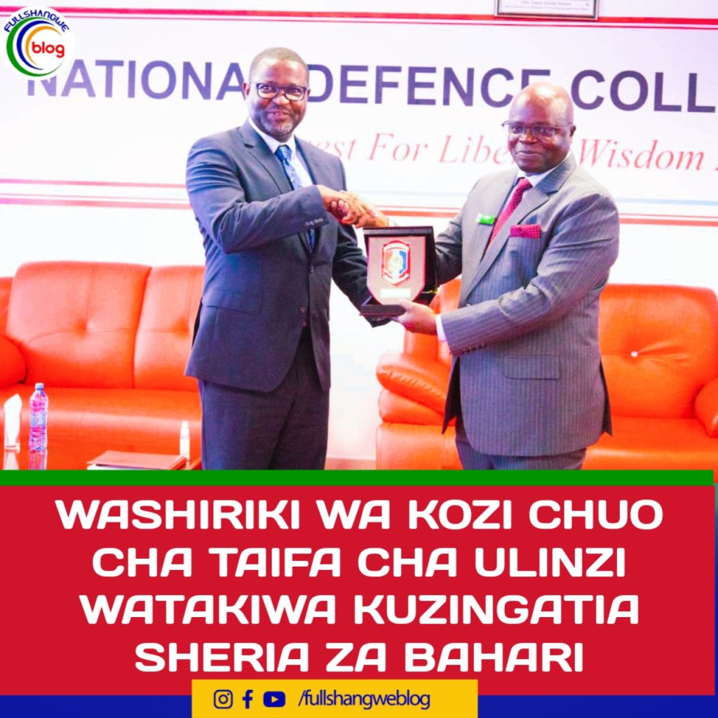 WASHIRIKI WA KOZI CHUO CHA TAIFA CHA ULINZI WATAKIWA KUZINGATIA SHERIA ZA BAHARI