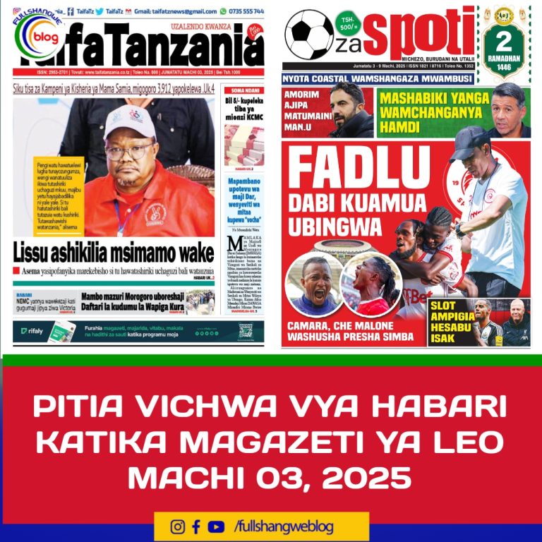PITIA VICHWA VYA HABARI KATIKA MAGAZETI YA LEO MACHI 03, 2025