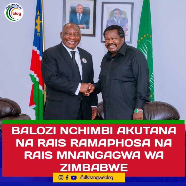 BALOZI NCHIMBI AKUTANA NA RAIS RAMAPHOSA NA RAIS MNANGAGWA WA ZIMBABWE