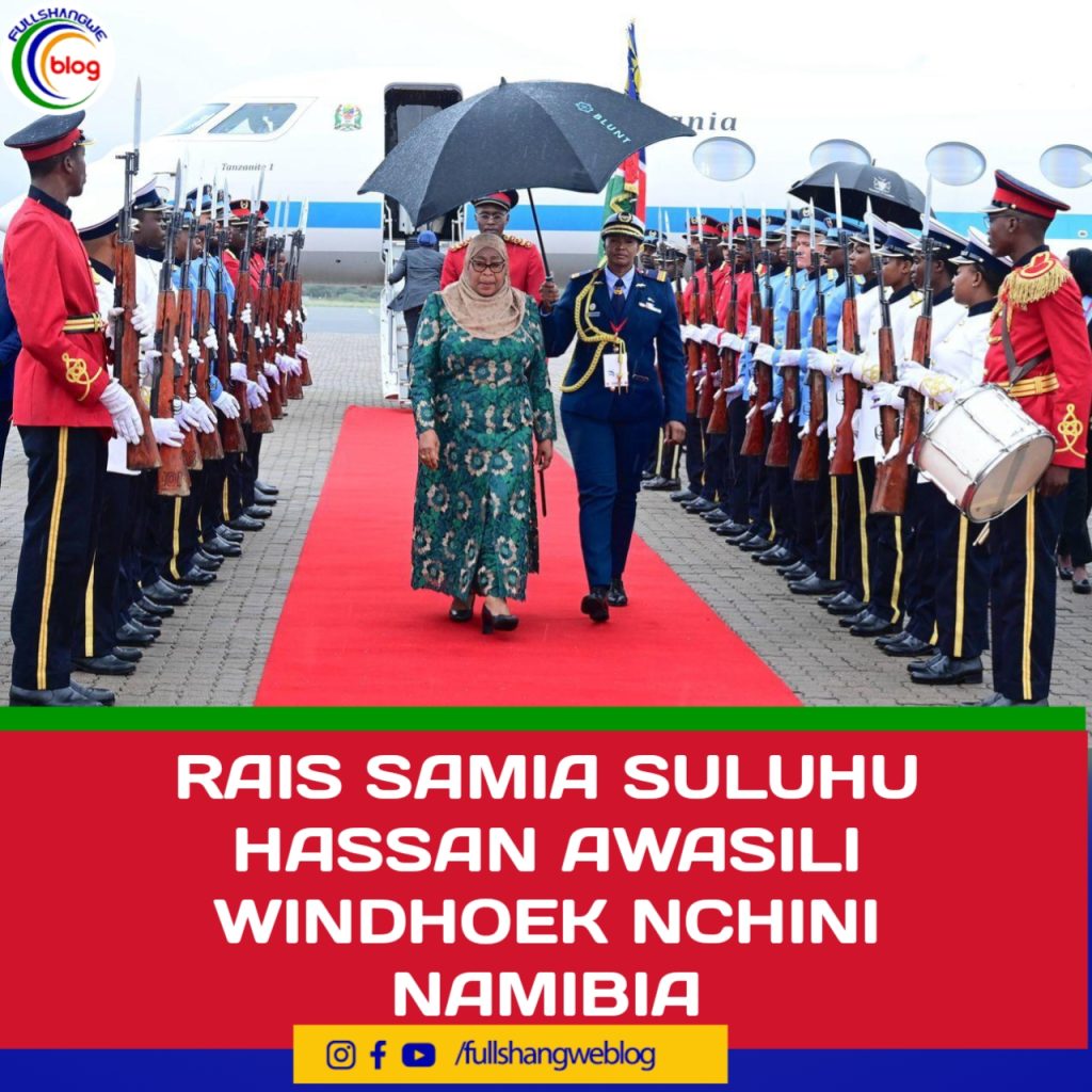 RAIS SAMIA SULUHU HASSAN AWASILI WINDHOEK NCHINI NAMIBIA