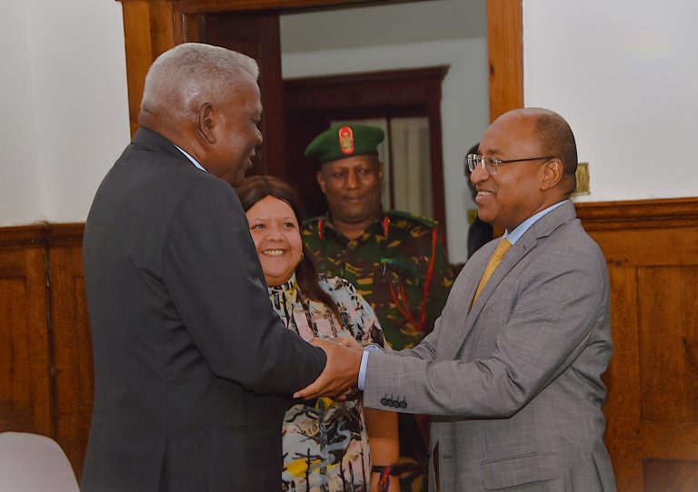 RAIS WA ZANZIBAR MHE.DK.HUSSEIN MWINYI AZUNGUMZA NA SPIKA WA BUNGE LA CUBA IKULU ZANZIBAR