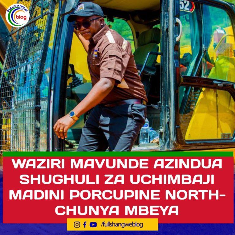 WAZIRI MAVUNDE AZINDUA RASMI SHUGHULI ZA UCHIMBAJI MADINI PORCUPINE NORTH- CHUNYA MBEYA