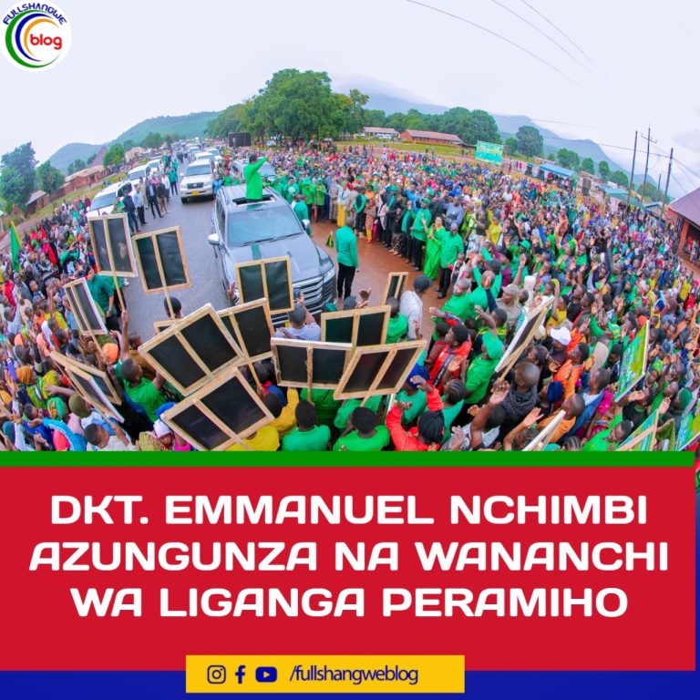 DKT. EMMANUEL NCHIMBI AZUNGUNZA NA WANANCHI WA LIGANGA PERAMIHO