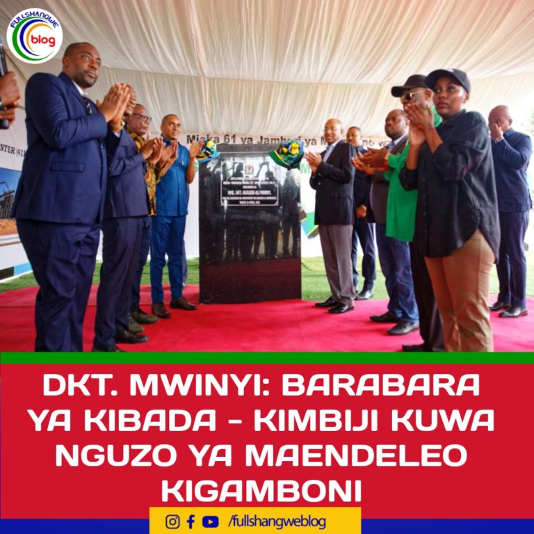 DKT. MWINYI: BARABARA YA KIBADA – KIMBIJI KUWA NGUZO YA MAENDELEO KIGAMBONI