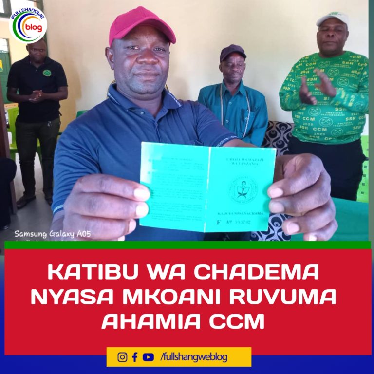 KATIBU WA CHADEMA NYASA MKOANI RUVUMA AHAMIA CCM
