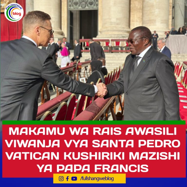 MAKAMU WA RAIS AWASILI VIWANJA VYA SANTA PEDRO VATICAN KUSHIRIKI MAZISHI YA PAPA FRANCIS