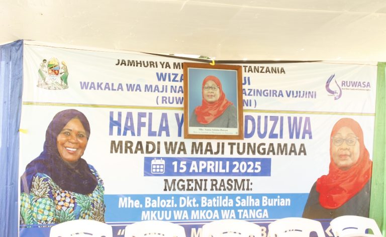 ZAIDI YA WANANCHI 2500 KIJIJI CHA TUNGAMAA WILAYANI PANGANI KUNUFAIKA NA MRADI WA MAJI