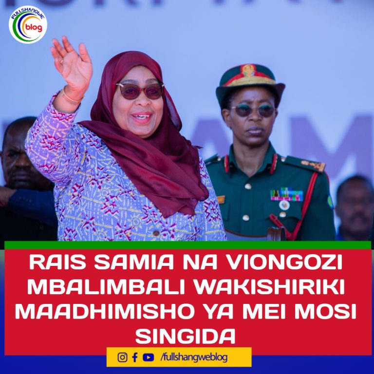 RAIS SAMIA NA VIONGOZI MBALIMBALI WAKISHIRIKI MAADHIMISHO YA MEI MOSI SINGIDA