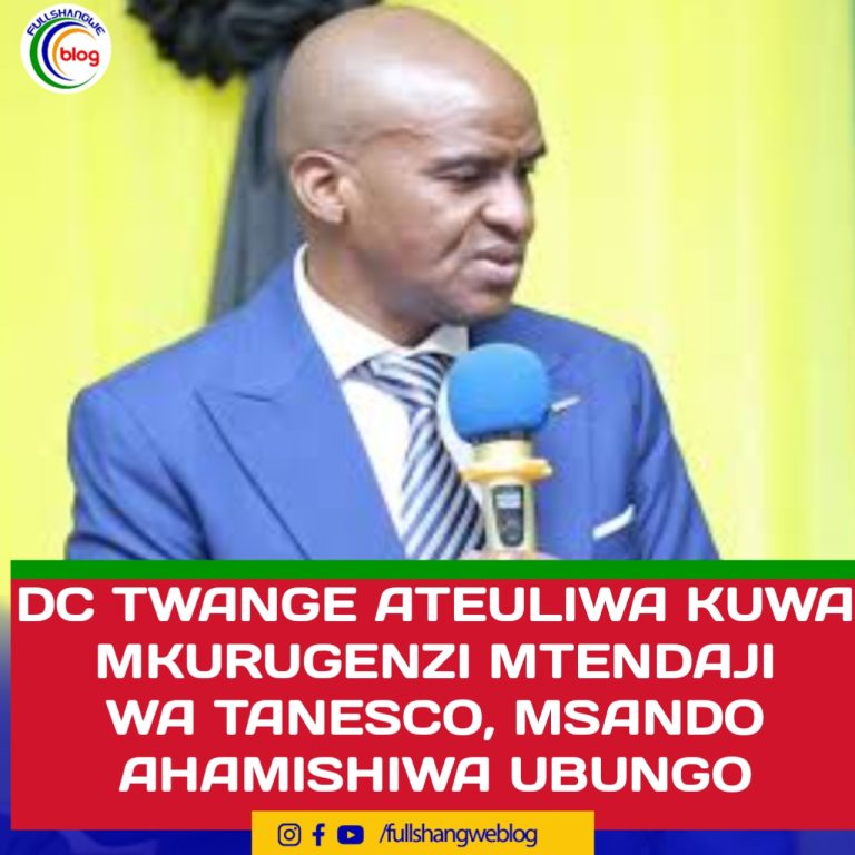 DC TWANGE ATEULIWA KUWA MKURUGENZI MTENDAJI WA TANESCO, MSANDO AHAMISHIWA UBUNGO