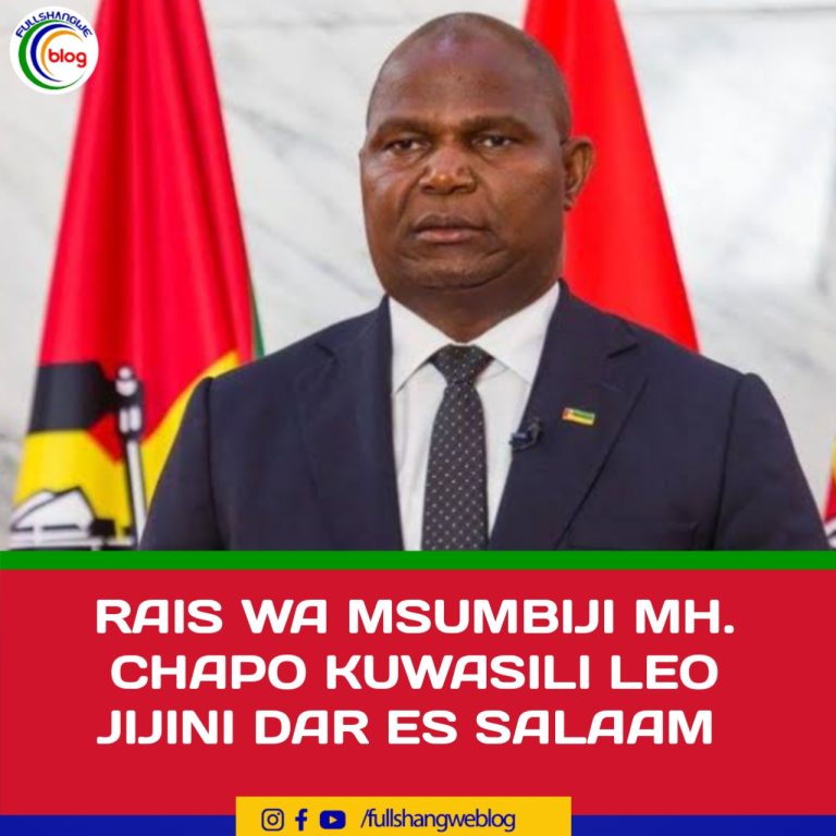 RAIS WA MSUMBIJI MH. CHAPO KUWASILI LEO JIJINI DAR ES SALAAM