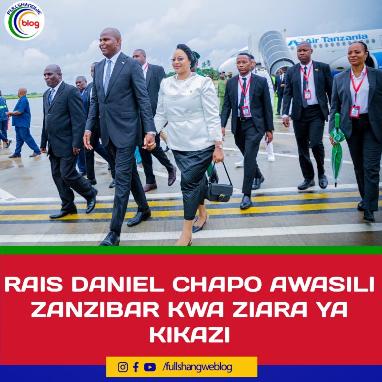 RAIS DANIEL CHAPO AWASILI ZANZIBAR KWA ZIARA YA KIKAZI