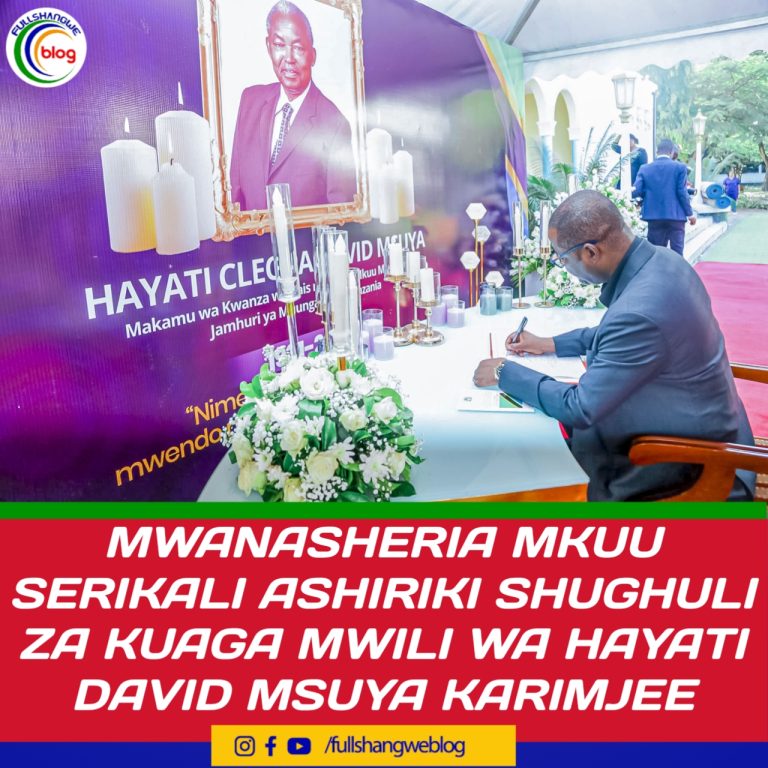 MWANASHERIA MKUU SERIKALI ASHIRIKI SHUGHULI ZA KUAGA MWILI WA HAYATI DAVID MSUYA KARIMJEE