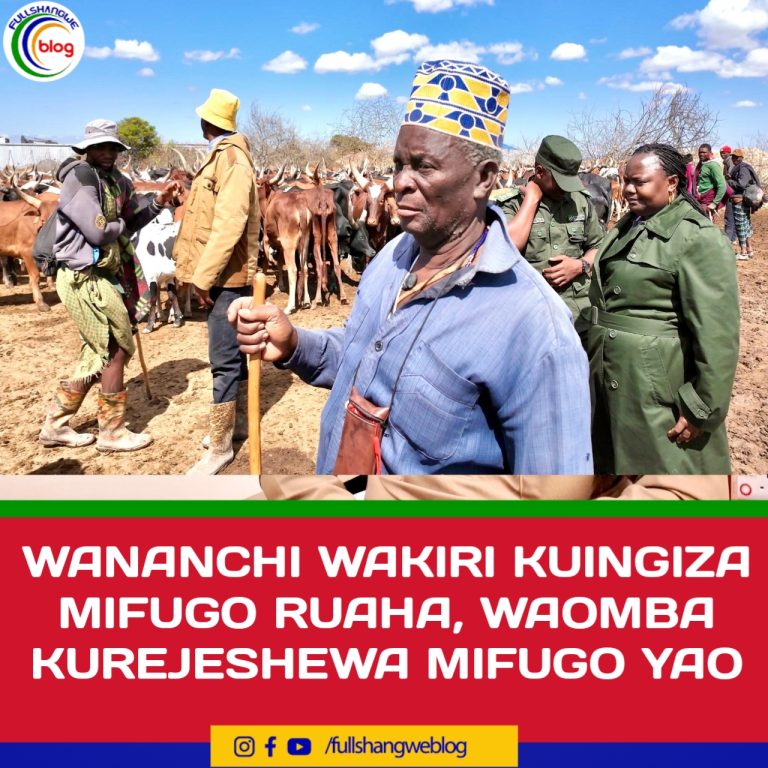 WANANCHI WAKIRI KUINGIZA MIFUGO RUAHA, WAOMBA KUREJESHEWA MIFUGO YAO