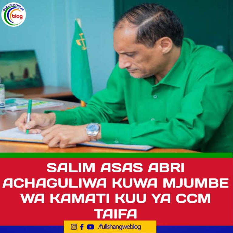 SALIM ASAS ABRI ACHAGULIWA KUWA MJUMBE WA KAMATI KUU YA CCM TAIFA