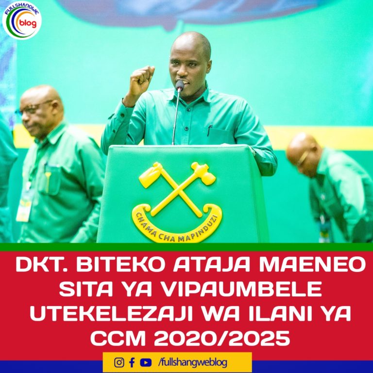DKT. BITEKO ATAJA MAENEO SITA YA VIPAUMBELE UTEKELEZAJI WA ILANI YA CCM 2020/2025