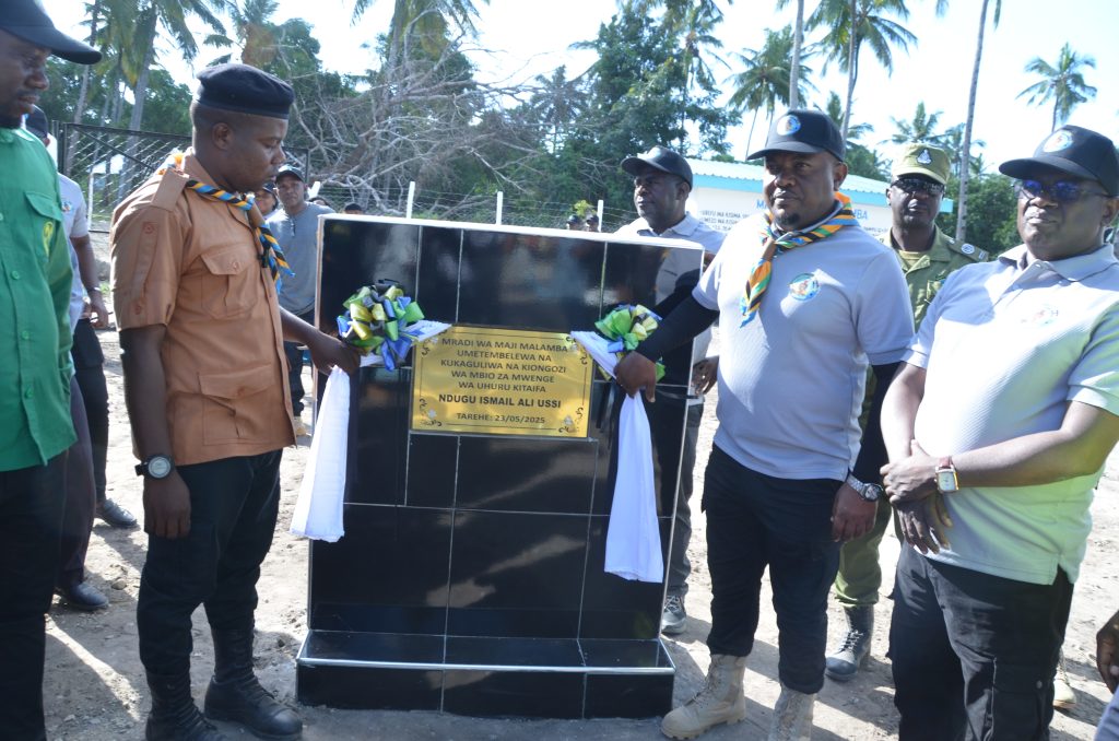 KIONGOZI WA MBIO ZA MWENGE WA UHURU KITAIFA MWAKA 2025 AZINDUA MRADI WA MAJI MALAMBA WILAYANI MTWARA