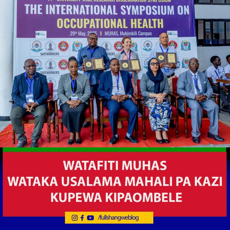 WATAFITI MUHAS WATAKA USALAMA KAZINI KUPEWA KIPAOMBELE