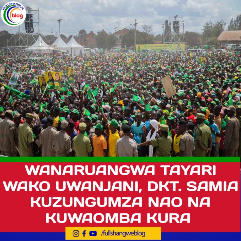 WANARUANGWA TAYARI WAKO UWANIANI, DKT. SAMIA KUZUNGUMZA NAO NA KUWAOMBA KURA