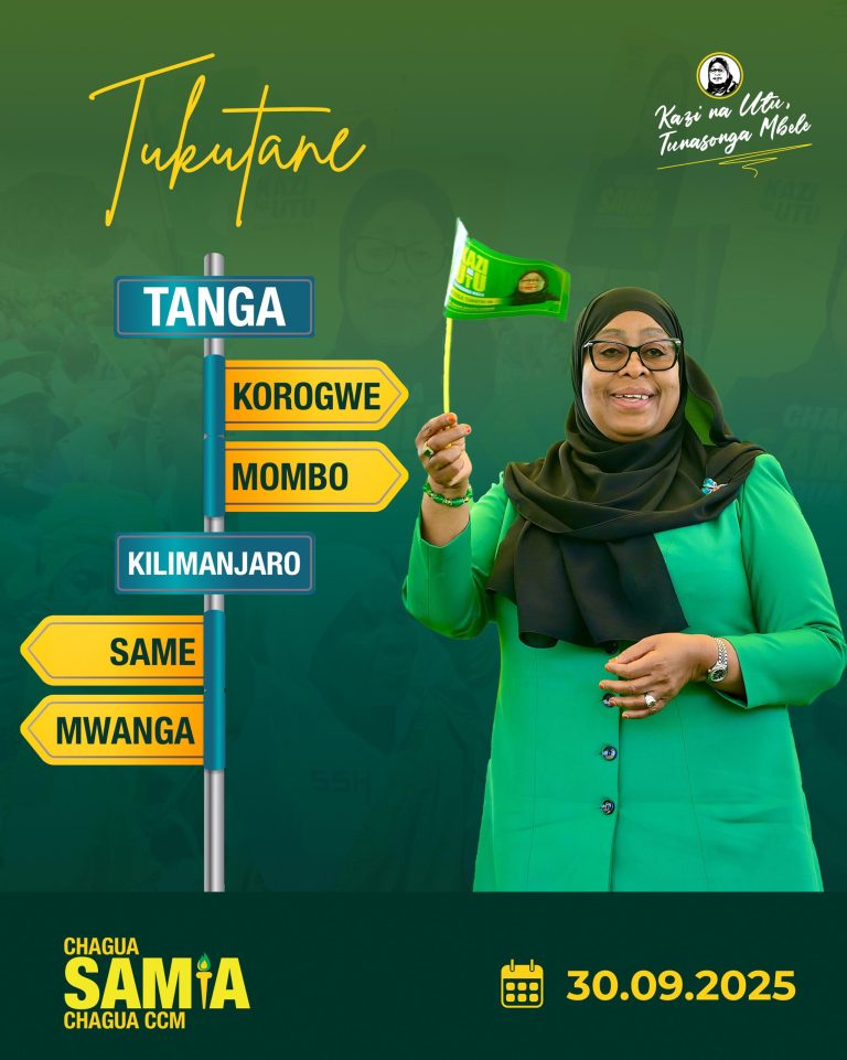 DKT. SAMIA KUENDELEA NA KAMPENI TANGA NA KILIMANJARO, AWAHIMIZA WANANCHI KUPIGA KURA YA NDIYO KWA CCM