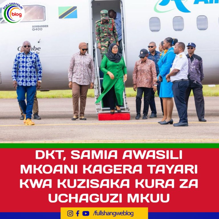 DKT, SAMIA AWASILI MKOANI KAGERA TAYARI KWA KUZISAKA KURA ZA UCHAGUZI MKUU