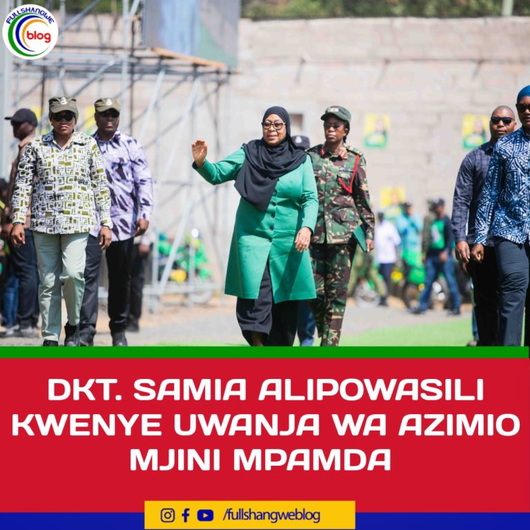 DKT. SAMIA ALIPOWASILI KWENYE UWANJA WA AZIMIO MJINI MPAMDA