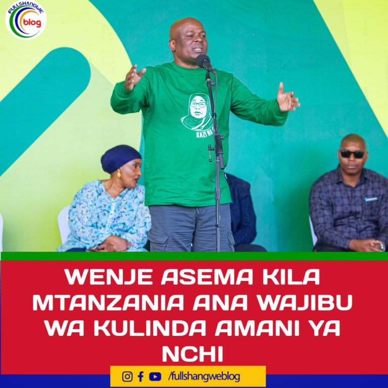 WENJE ASEMA KILA MTANZANIA ANA WAJIBU WA KULINDA AMANI YA NCHI