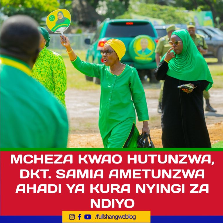 MCHEZA KWAO HUTUNZWA, DKT. SAMIA AMETUNZWA AHADI YA KURA NYINGI ZA NDIYO