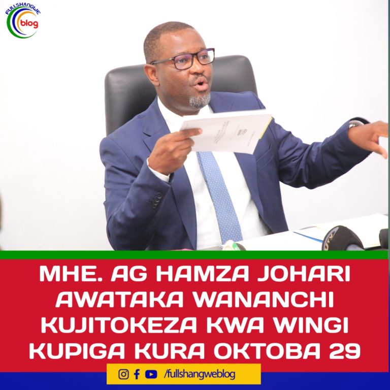‎AG MHE. HAMZA JOHARI AWATAKA WANANCHI KUJITOKEZA KWA WINGI KUPIGA KURA OKTOBA 29 