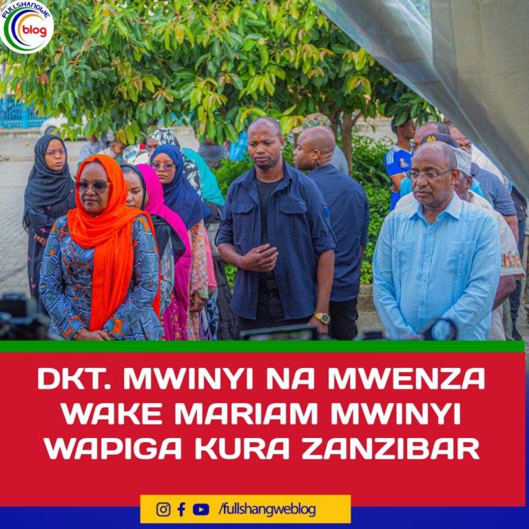 DKT. MWINYI NA MWENZA WAKE MARIAM MWINYI WAPIGA KURA ZANZIBAR