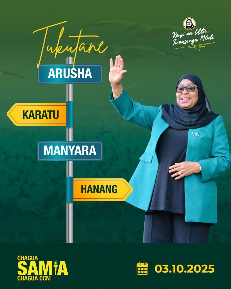 MGOMBEA URAIS WA CCM AENDELEA NA KAMPENI ARUSHA, KARATU, MANYARA NA HANANG’