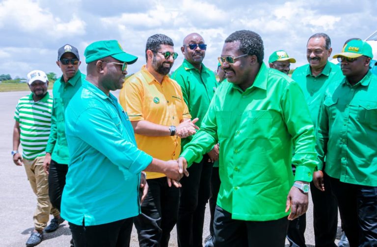 DKT.NCHIMBI AWASILI PEMBA KUSAKA KURA ZA USHINDI WA KISHINDO ZA DKT.SAMIA