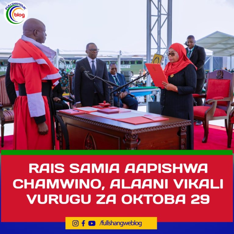 RAIS SAMIA AAPISHWA CHAMWINO, ALAANI VIKALI VURUGU ZA OKTOBA 29